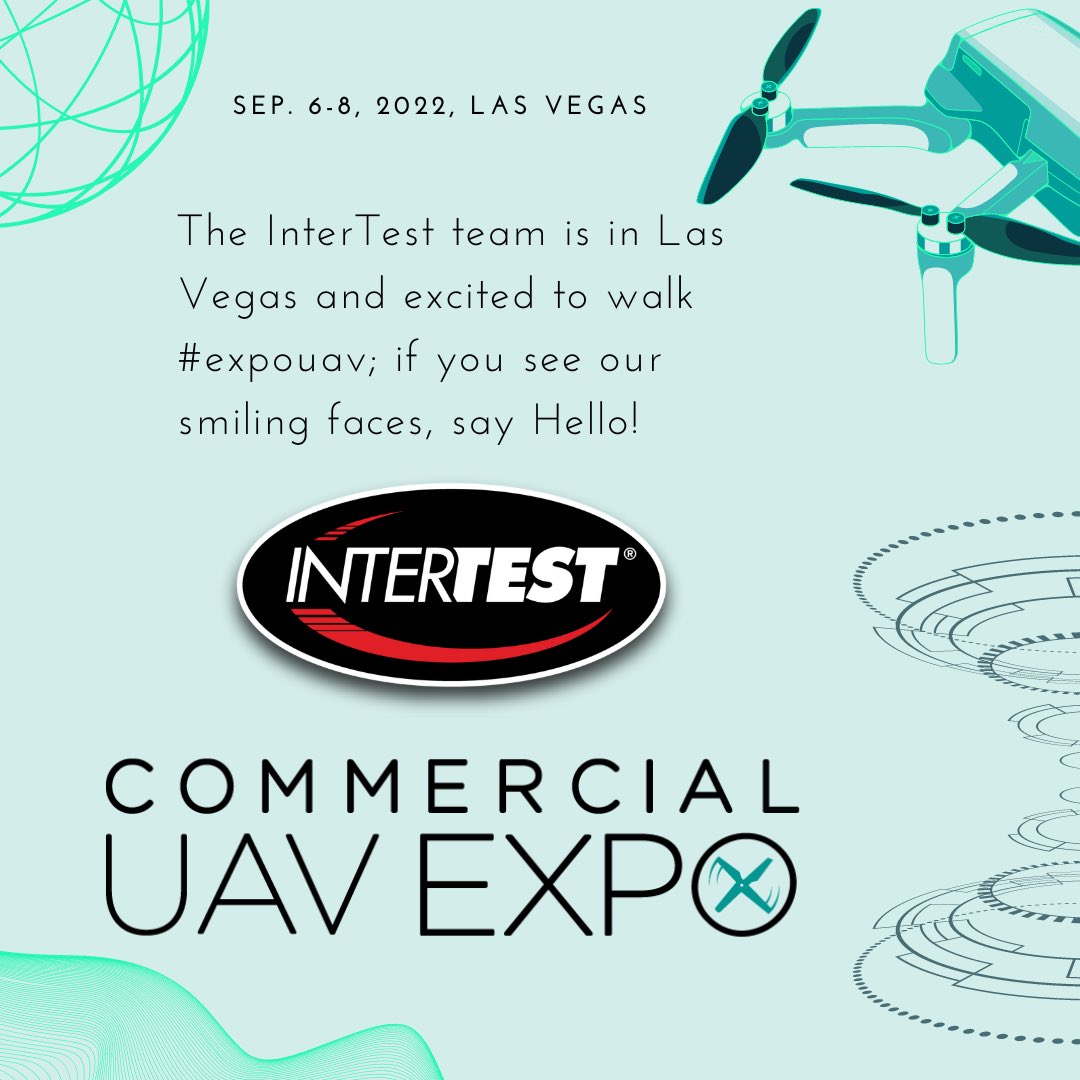 InterTest's tweet image. We’re excited to walk #expouav and see all the emerging innovations in the industry! If you see us at your booth say hello! And thanks to @ExpoUAV for always putting up an amazing show.