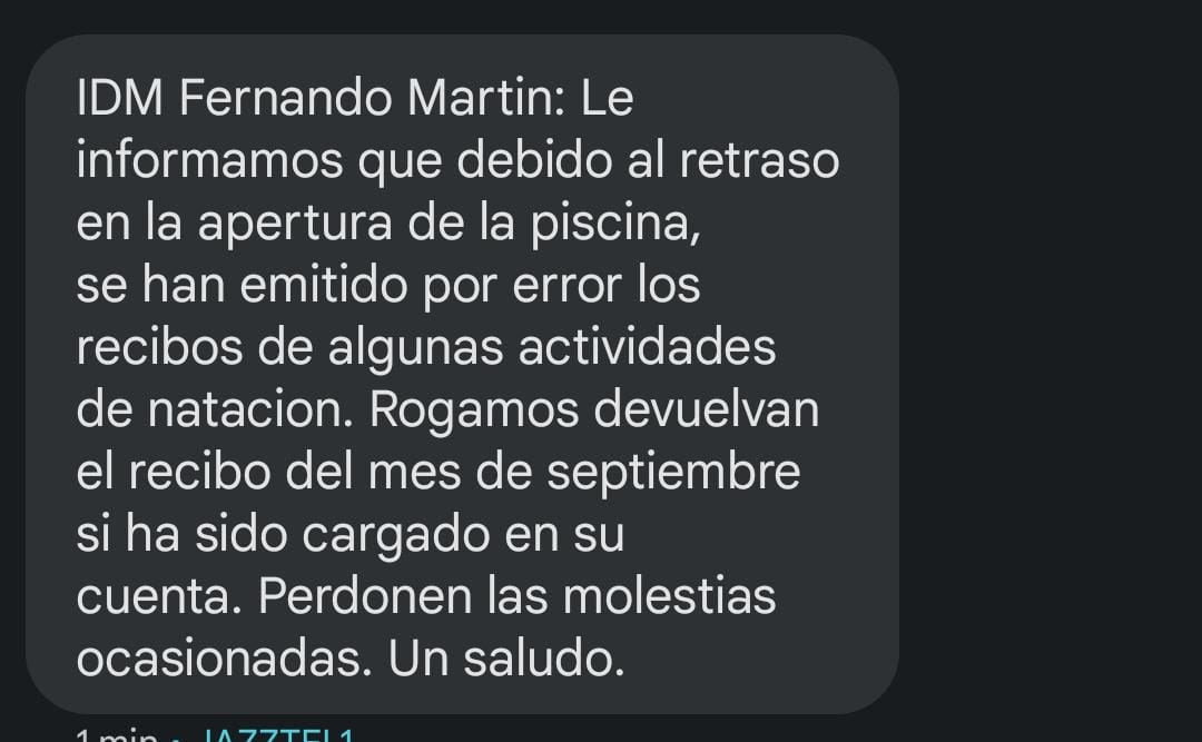 Hay algo peor que la piscina de Fernando Martín lleve cerrada un año...y es que te cobren la mensualidad sin poder usarla y además tengas que devolver el recibo! <a href="/JMDTetuan/">Distrito de Tetuán</a> <a href="/bpinedotex/">Blanca Pinedo Texidor</a>