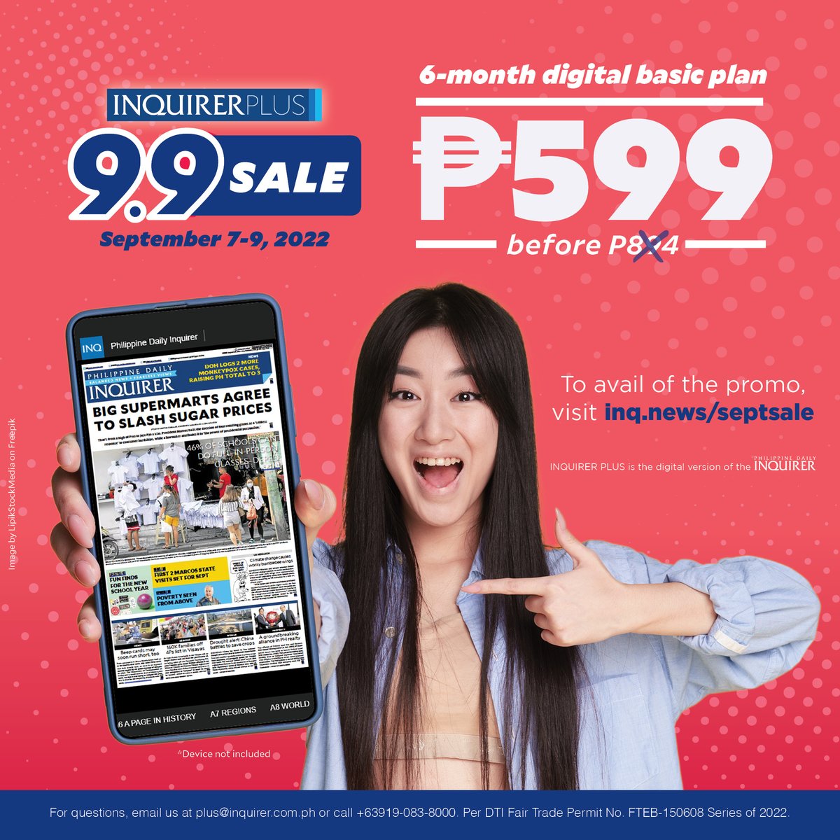 inquirerdotnet's tweet photo. Say “mine” to our huge discount for 9.9! https://t.co/iu69O6k5yj
Get it when you subscribe during the sale period.
#InquirerPlus
#99sale
#digital
#readers https://t.co/gZPMDtE1mD
