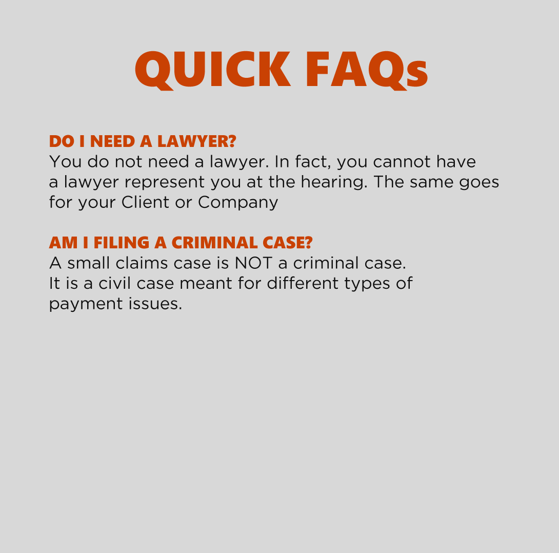 PAWA_Official's tweet photo. Have trouble getting that final payment from your client? Maybe it's time for you to go to your small claims court and finally get that payment. Check out these simplified guidelines to help you through the process of filing to small claims court. (1/2) https://t.co/dHMn9VIUK7