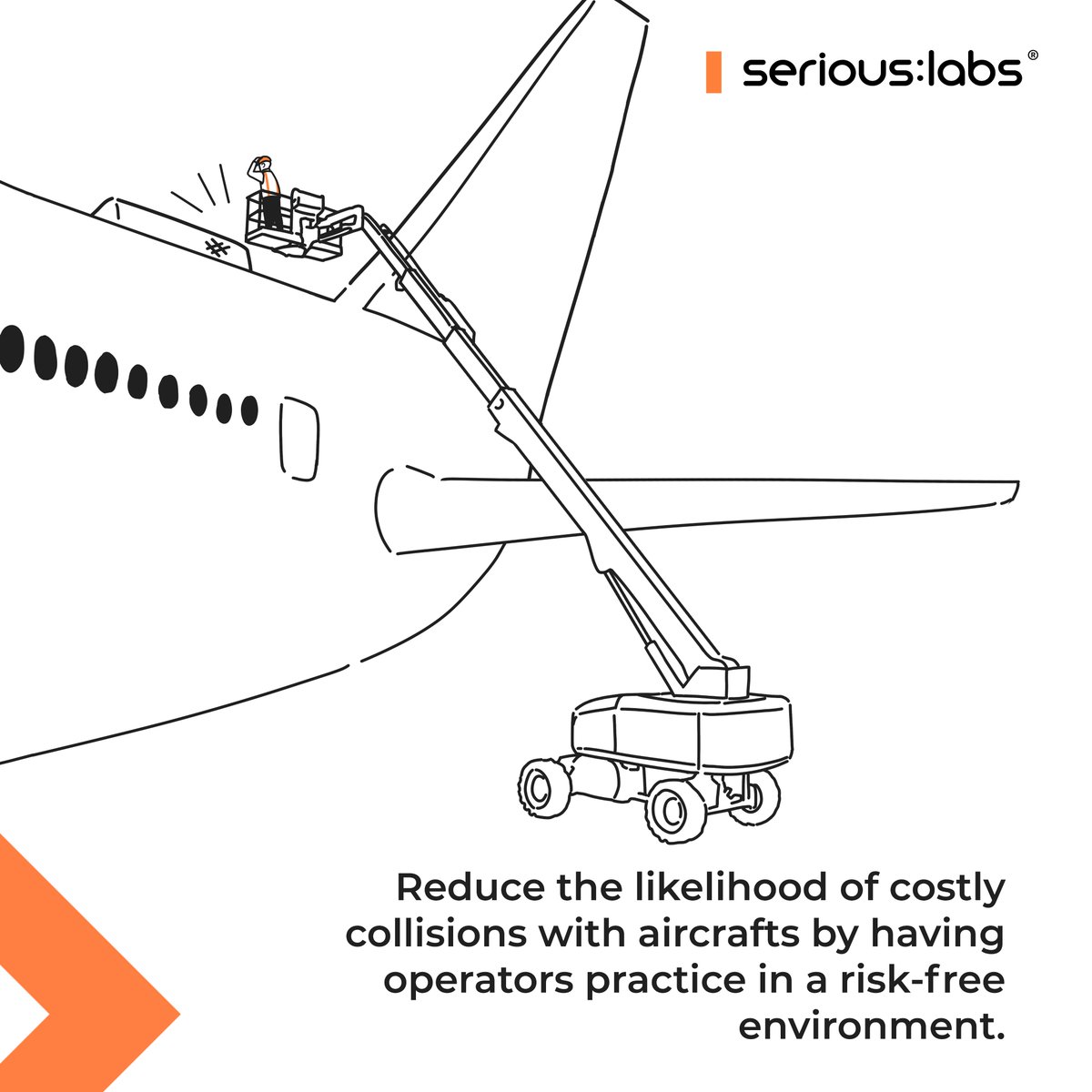SeriousLabs's tweet photo. Designed by industry experts, Serious Labs offers comprehensive Aerospace MEWP training with 40 + airline training scenarios on both boom and scissor lifts. 

Upskill your current workforce by incorporating VR Simulation training today!
#safety  #VR #Simulation #Training https://t.co/kgFmBA2oGE