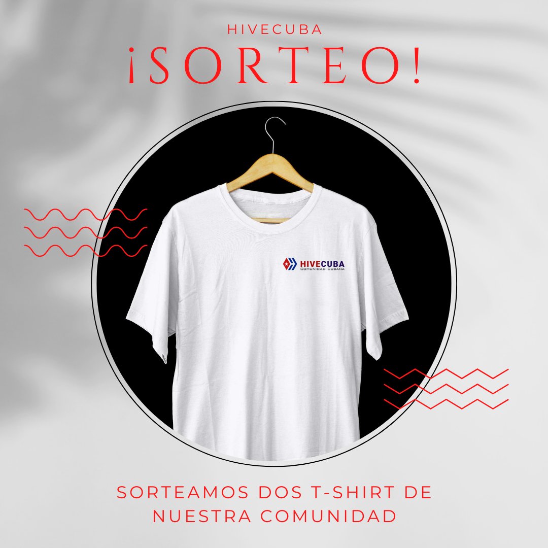 SORTEO!!!♦️

Para celebrar que llegamos a 1000 seguidores sortearemos dos T-Shirts de #HiveCuba

¿Qué hacer?
➖Seguir a <a href="/hivecuba/">HiveCuba</a> 
➖Dar Like y RT a este tweet
➖Comenta este tweet con tu usuario de Hive usando la etiqueta y trata de llamar la atención

Ej: manuphotos #Hive

👇