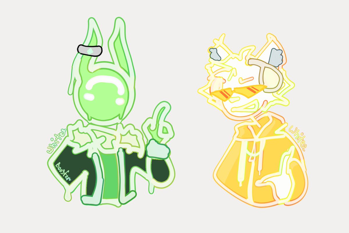 whiteplanetss's tweet photo. sup guys, look at these little chibi yello and boosfer!! (i made them like a week ago)
#boosfer #yellowool #colourcrew #minecraft #fanart https://t.co/witNG54QDK