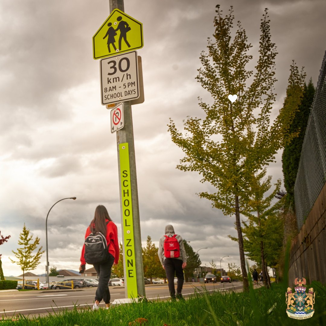 Friendly reminder that all school zones are back in effect today, starting at 8 am and running until 5 pm on school days.  Remember to take extra care within these zones as we adjust to the school routine.  PS - Our AbbyPD Youth Squad is pretty excited to see the kids!