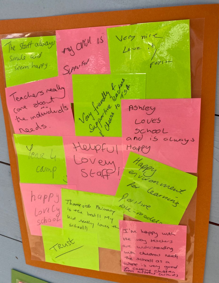 ThamesideSch's tweet photo. See what our parents say about Thameside and our school community! Youβll find it displayed inside the bus shelter! #tps #parentpride #thamesideprimaryschool https://t.co/6JZt5uWQgA