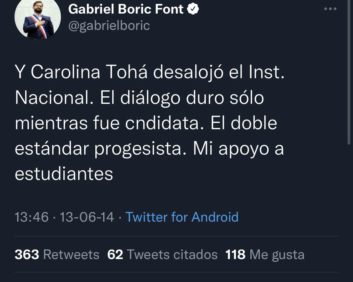 Tono_Coloma's tweet photo. Si llegase a ser verdad el nombre aumento de Carolina Toha.., es que estamos frente al desfondamiento del proyecto del Frente Amplio. https://t.co/6TfT52VVf8