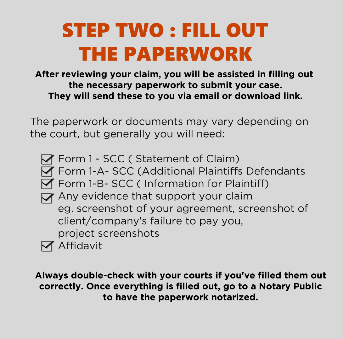 PAWA_Official's tweet photo. Have trouble getting that final payment from your client? Maybe it's time for you to go to your small claims court and finally get that payment. Check out these simplified guidelines to help you through the process of filing to small claims court. (2/2) https://t.co/Von9iqo7Pf