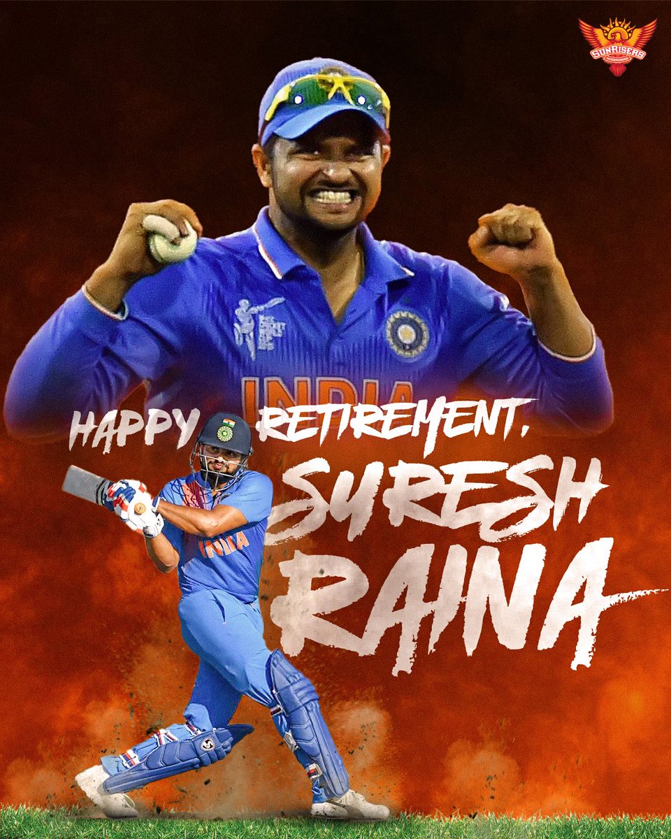 SunRisers's tweet photo. One of the pillars of India's 2011 WC success &amp; a middle-order lynchpin 👊

Here’s wishing you success in everything you do, @ImRaina! https://t.co/7dynUpAa5B