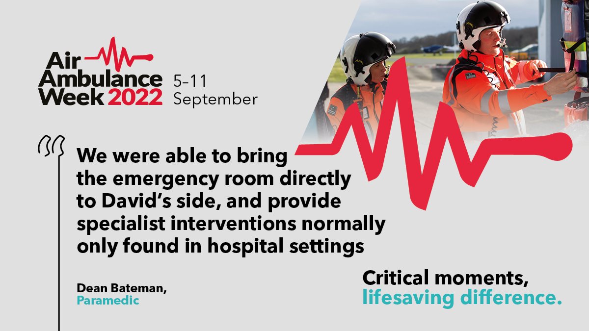 airambulancekss's tweet photo. At #criticalmoments across our region the skills of our crews and their specialised equipment make a #lifesavingdifference.
David says he owes his survival following a road traffic collision to KSS.
#AirAmbulanceWeek2022
Read his story here: https://t.co/vwIM2AqJd9 https://t.co/7JmmLNBUdH