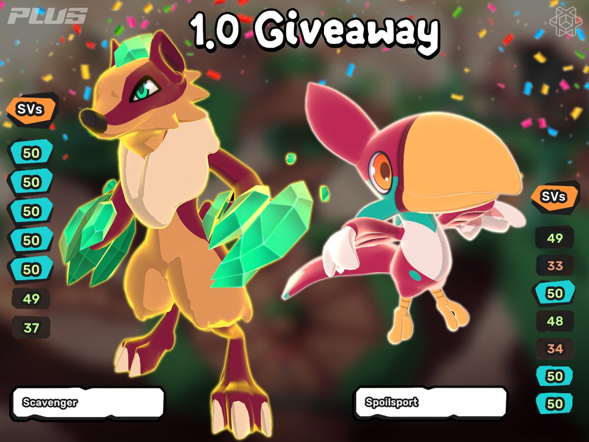 PlusRB_'s tweet photo. ✨Luma Valash &amp; Tuwai #Temtem Giveaway!

To celebrate @PlayTemtem 1.0 Launch, we're giving away these Lumas to 2 lucky Tamers!! Giveaway will end &amp; winners will be picked on Friday Sept. 9th :D 

Simply follow these steps in the link: 
👉https://t.co/kgAQLYfHx5 https://t.co/A0RChVwWK6