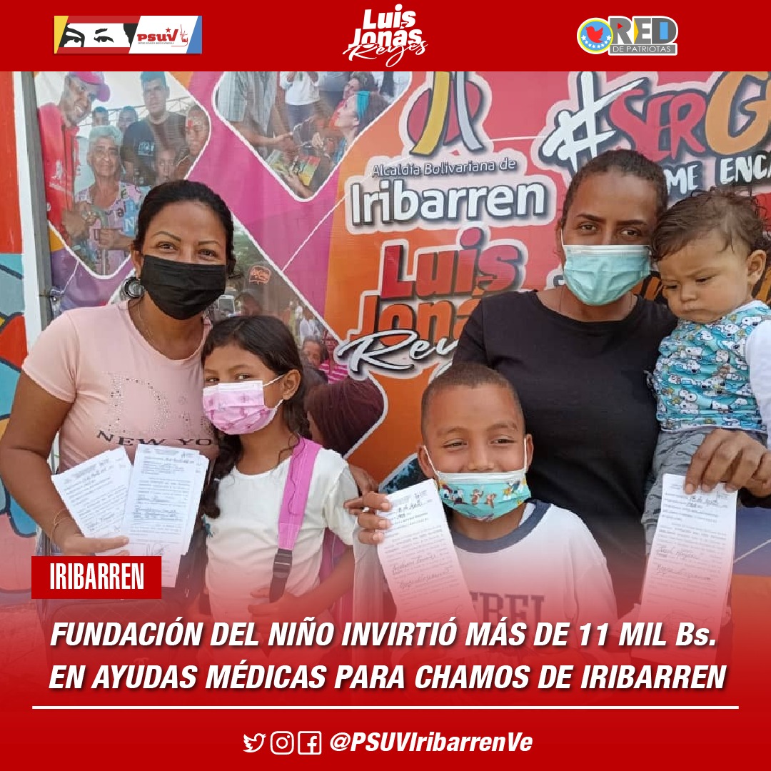 Blindado4f's tweet photo. #06Set|| DESDE LA
FUNDACIÓN DEL NIÑO INVIRTIÓ SE INVIERTEN MÁS DE 11 MIL Bs. EN AYUDAS MÉDICAS PARA CHAMOS DE IRIBARREN
MAYOR INFORMACIÓN 👇
https://t.co/TvnOQJYNls
#SomosPatriaQueSeRespeta
@NicolasMaduro @dcabellor @PartidoPSUV @LuisJonasReyes @jorgerpsuv @luisreyespsuv https://t.co/GE5u37iipF