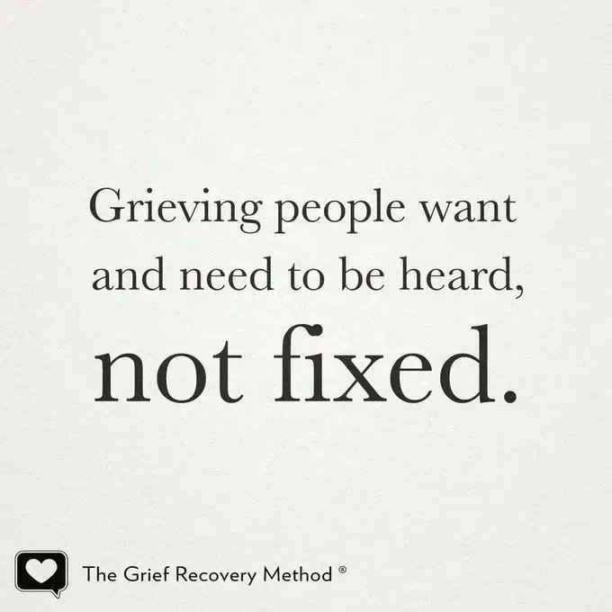 MicheleMarisca3's tweet photo. “Grieving people want and need to be heard, not fixed.” https://t.co/xPyHXIOlgc