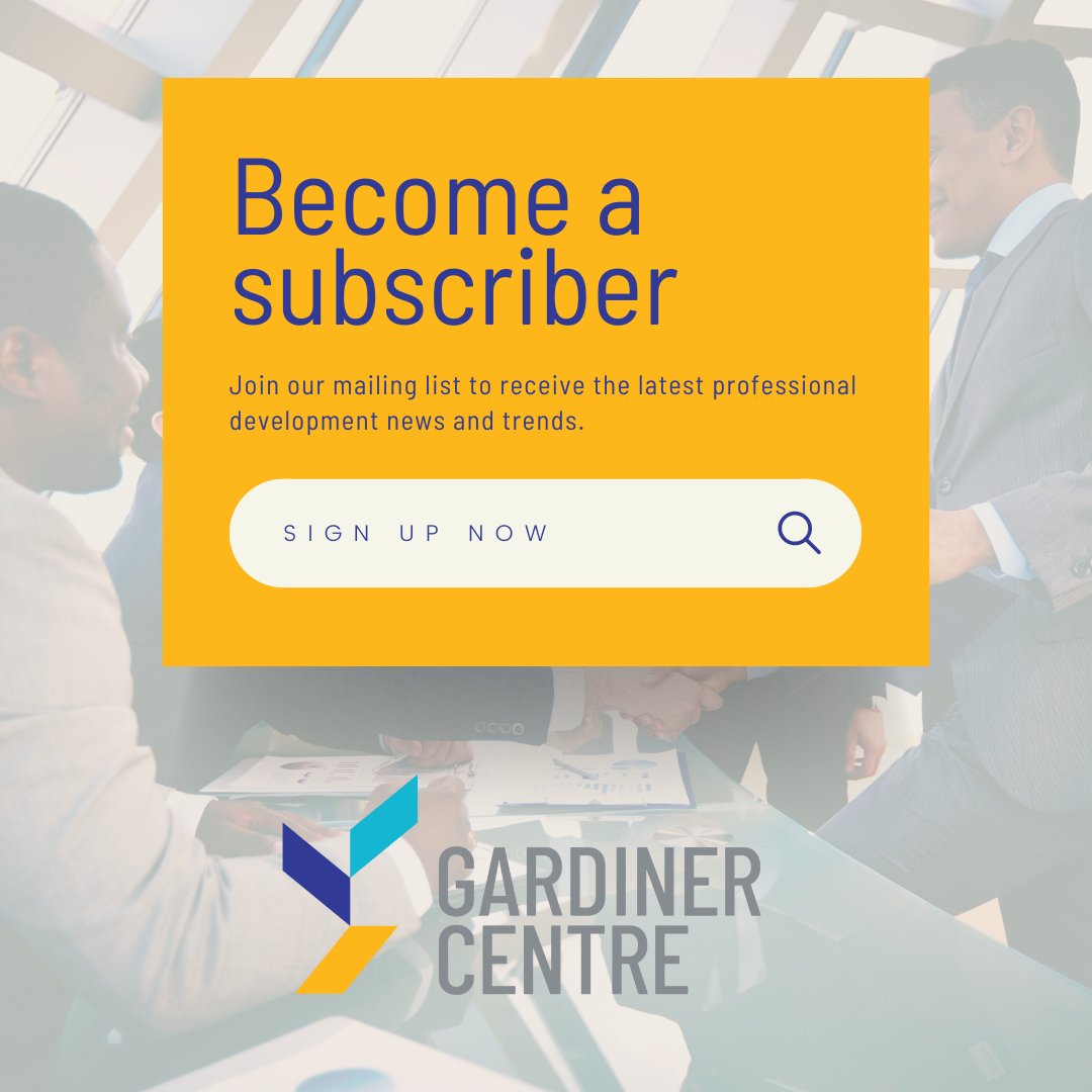 Gardiner Centre on Twitter "Stay up to date with new course offerings