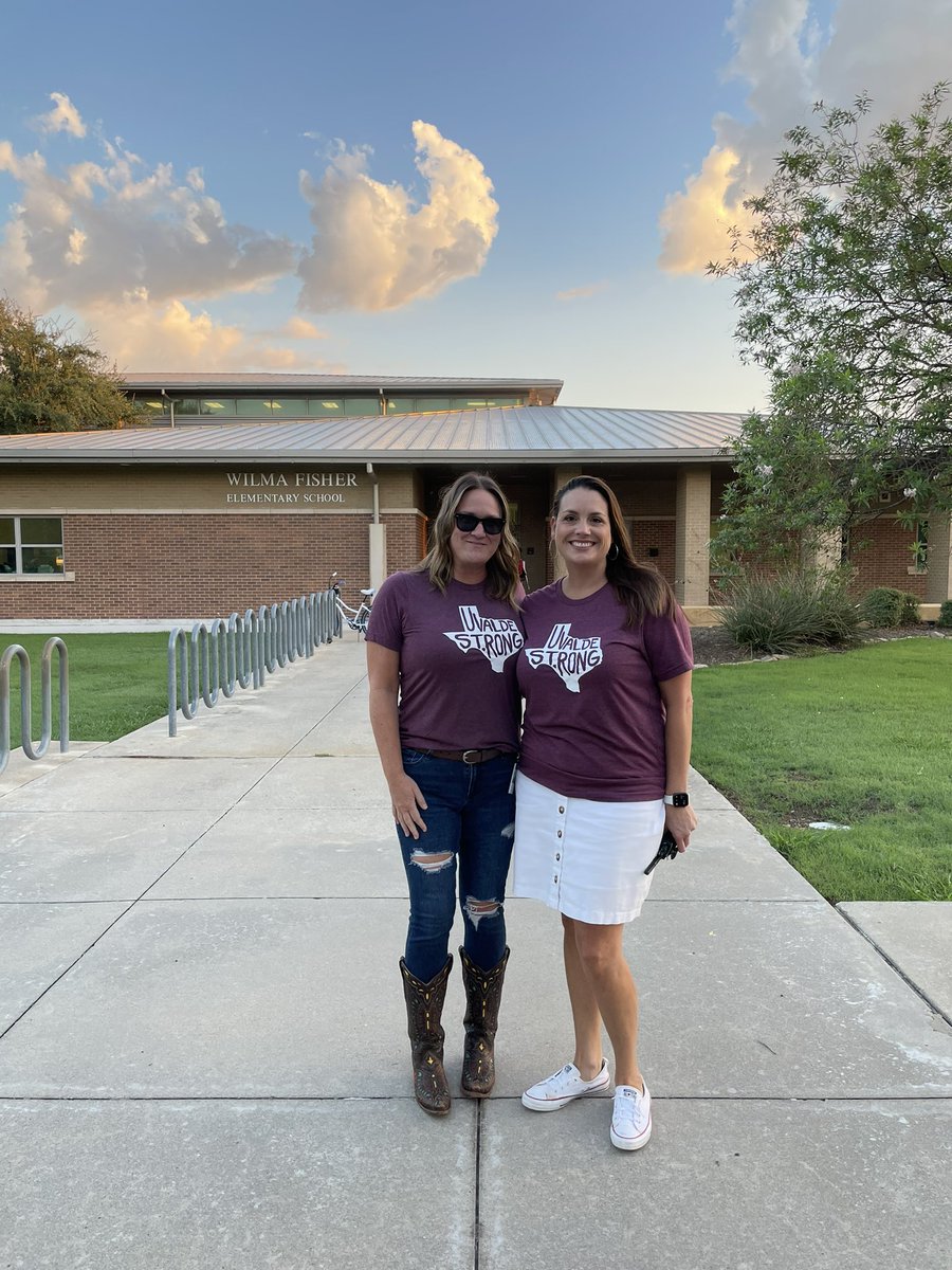 Fisher stands with Uvalde! Many prayers and well wishes as you guys start back today! #uvaldestrong #FISDmadetoshine