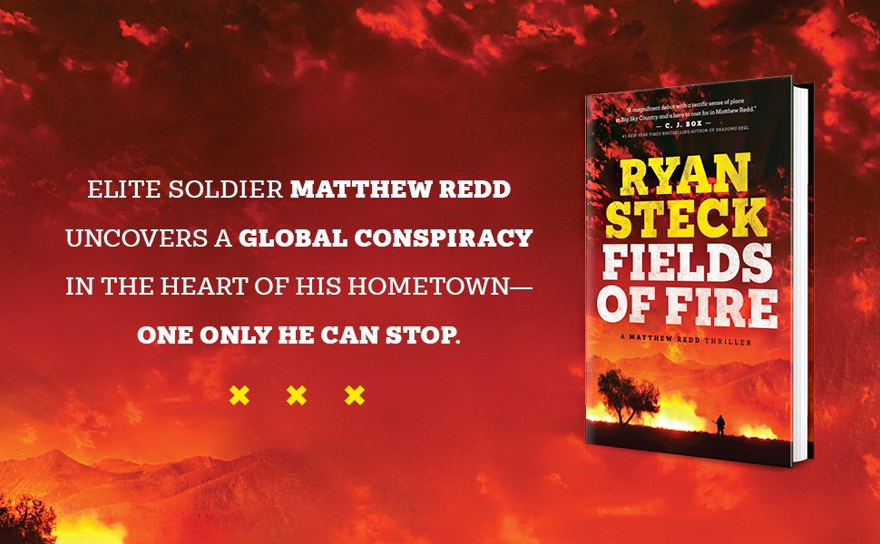 Happy Release Day to @RyanSteckAuthor (aka @TheRealBookSpy)! FIELDS OF FIRE is available now in hardcover, e-book, and audio. Find it at your favorite retailer: @BNBuzz: bit.ly/3AspAGq @bakerbookstore: bit.ly/3RjpIhf @Bookshop_Org: bit.ly/3QAZiY5