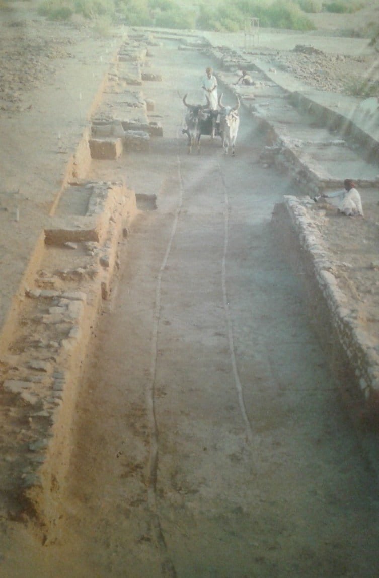 IndiaHistorypic's tweet photo. 4500 Years Old Harappan Era Street In Dholavira , Gujarat https://t.co/EUPsiOk2B9