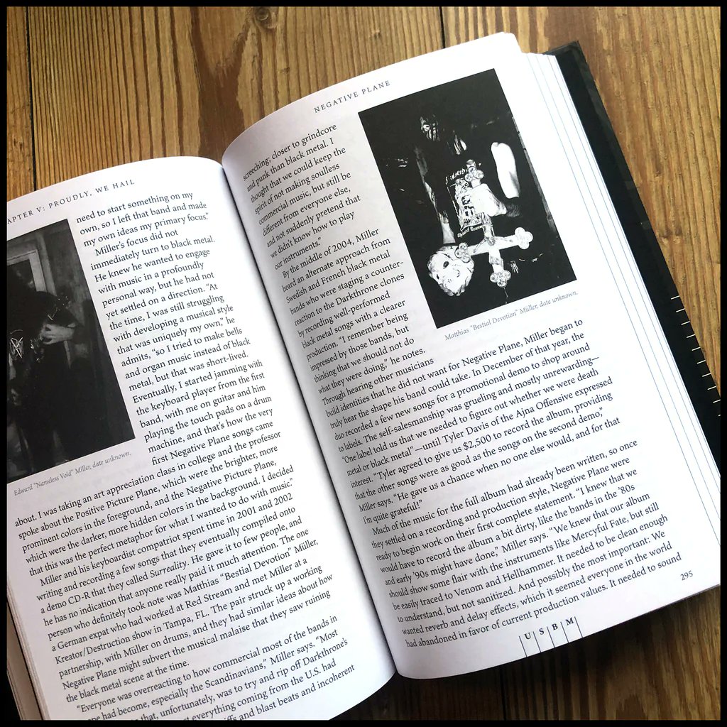 dbmagazine's tweet photo. Our stock is dwindling on the first pressing of Decibel Books 544-page “USBM: A Revolution of Identity in American Black Metal.” If you still don't have one, don't sleep on it. Seriously, don't sleep on it; it's very uncomfortable.
➡️ https://t.co/jvqQw51ueN
#USBM #USBMbook https://t.co/XrJzCM6yvm