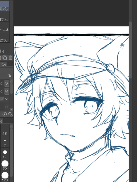 下描き～～～～もっと雑にいかないとイベ終わっても永遠に終わらんが😁 