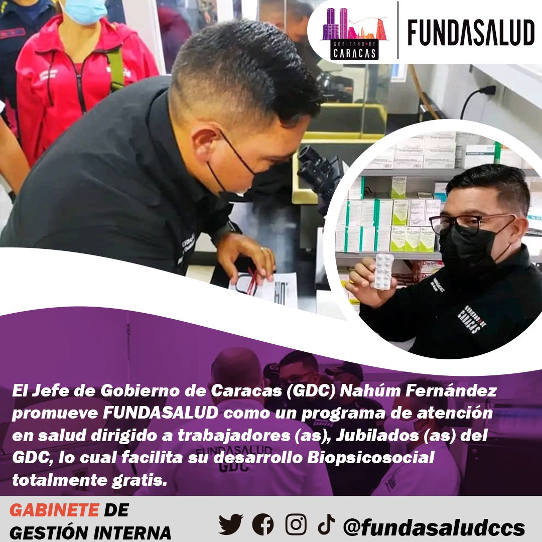 fundasaludccs's tweet photo. Nuestro Jefe de Gobierno @Nahumjfernandez comprometido en su inquebrantable lucha por el bienestar d l@s trabajadores(as), jubilad@s y pensionado@s adscritos al #GobiernoDeCaracas
.
.
.
@GDCEsPueblo @AlexanderNebre2 @ananialvarez @leiwispajedes
#06Sept #SomosPatriaQueSeRespeta https://t.co/JTpWoVXACz