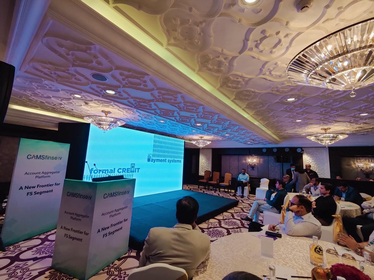 Camsonline's tweet photo. Mr. Anuj Kumar, MD, @camsonline, has declared the grand opening of the #AAforFS event! "It gives me great pride and joy to be in the capital of our country to talk about how #AccountAggregators are reinventing the frontier of the Indian #FinancialSector". #financialservices https://t.co/Mdt3sGl7bT