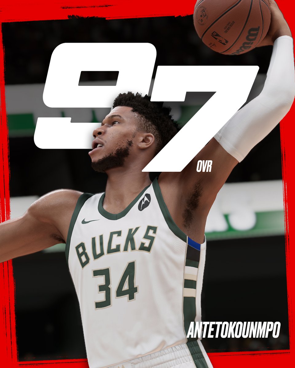 Giannis is the #️⃣1 rated player in #NBA2K23 at a 97 OVR 🦌

#2KRatings