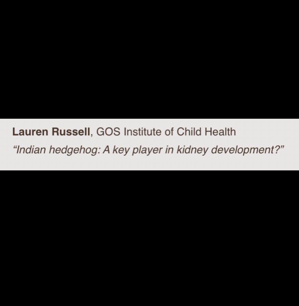 Our PhD student <a href="/_LaurenRussell_/">Lauren Russell</a> recently came runner up in the @UCL Doctoral School annual competition for her poster entitled "Indian hedgehog: A key player in kidney development?" Congratulations Lauren 🦔🦔