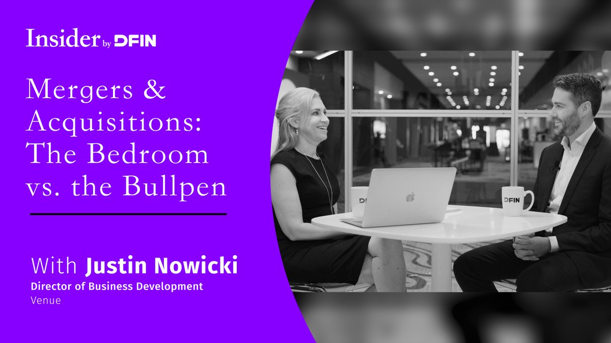 DFINSolutions's tweet photo. Join Justin Nowicki, Director of Business Intelligence for Venue at DFIN, as he discusses the advantages of #VirtualDataRooms and how #Venue ensures security, productivity, and usability to accelerate deals. Watch: https://t.co/rkZvSNxx6X
#DFINnovation #VDR #VirtualDealRoom https://t.co/YoJDnsg98q