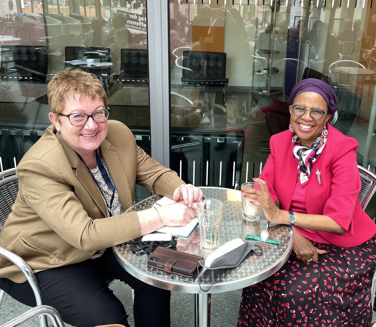 Even a short meeting with counterpart German Ambassador Margit Hellwig-Bötte allows us to enjoy a coffee, exchange ideas and spark new opportunities to engage further in our quest to promote Botswana - Germany Relations. <a href="/BotswanaGermany/">🇧🇼|🇩🇪Botswana Embassy-Germany</a> <a href="/botswana/">Botswana</a> @MFA_BW <a href="/GermanyDiplo/">GermanForeignOffice</a>