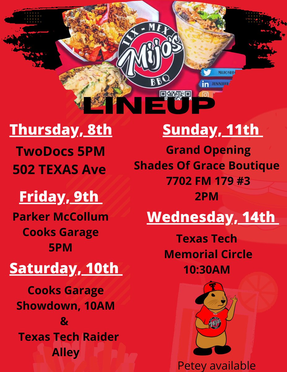 Catch us this week! 🚚💨
#mijos #raidernachos #brolote #bbqmexicanfusion