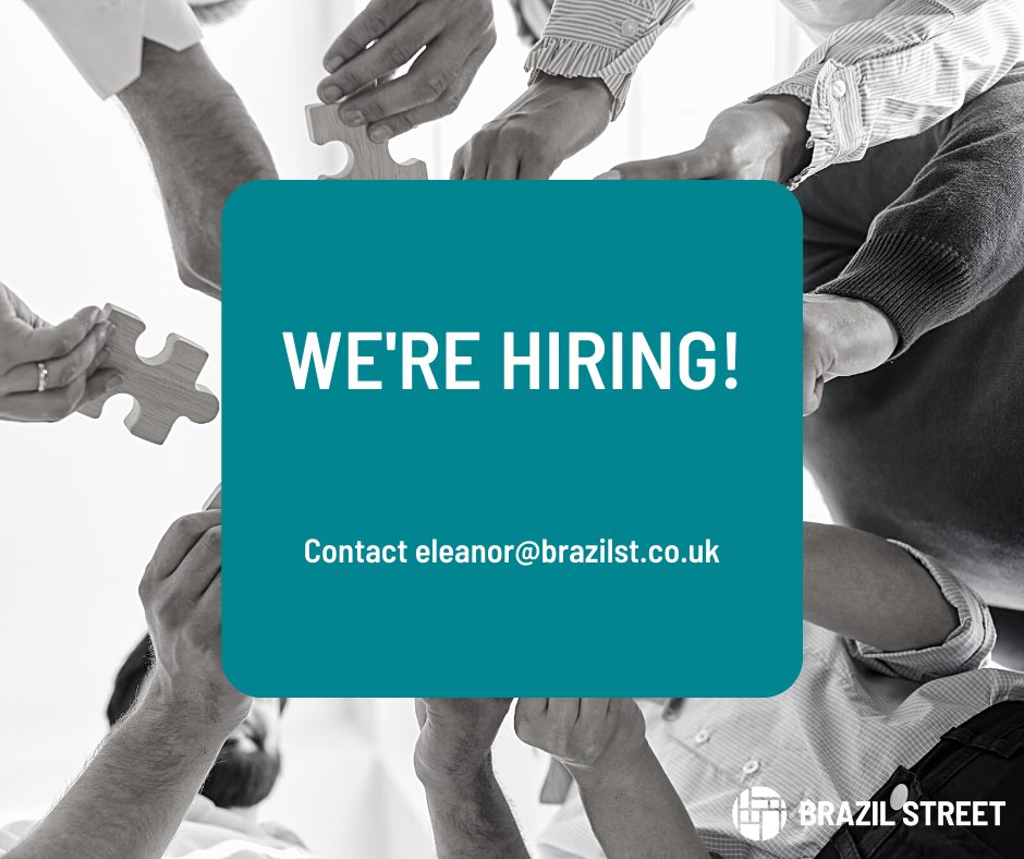 BrazilSt1's tweet photo. Fancy joining the wonderful team here at Brazil Street? We’re hiring for a part time Media Assistant role, to start ASAP. A great opportunity for anyone starting their journey in the media industry! 

Sound like you or someone you know? Contact us below!

#hiring #mediaassitant https://t.co/zxYq9YXgRm