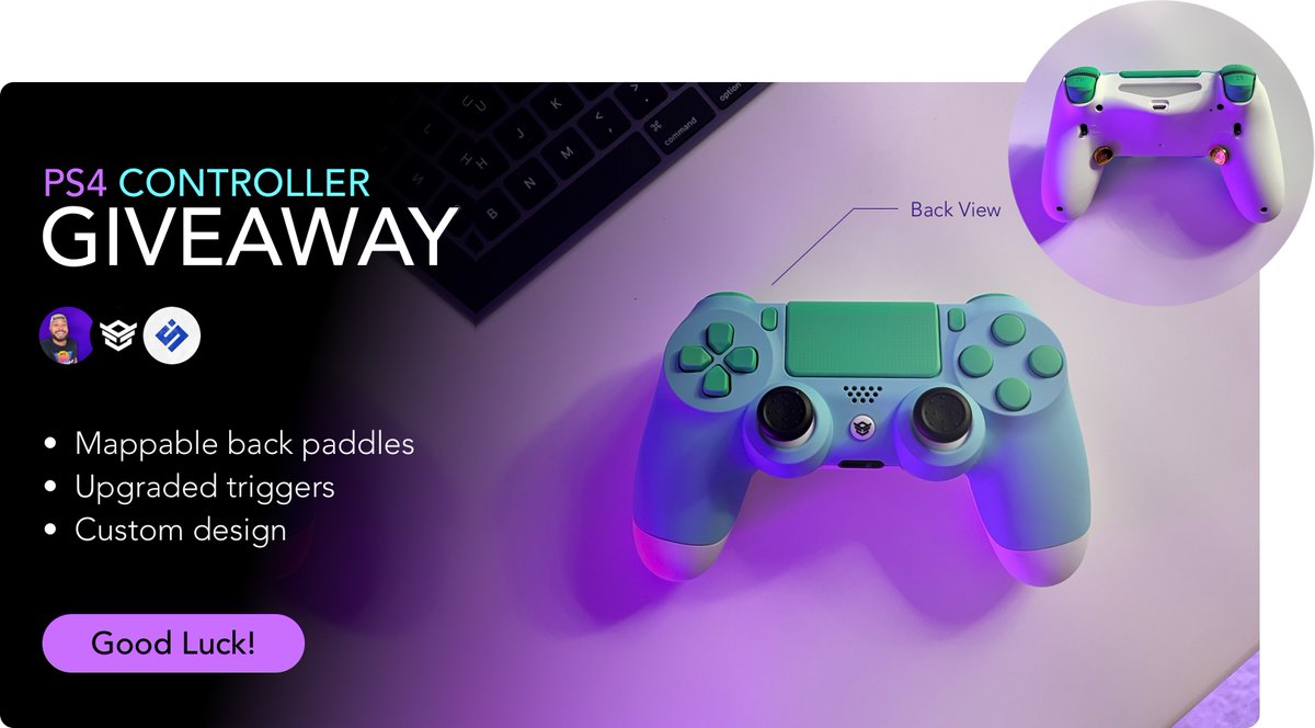 SupplyNinja's tweet photo. 🚨 #GIVEAWAY! Just a little something to thank you all for your support!

Prize: Custom PS4 Controller 🎮

How To Enter
1. Follow @SupplyNinja, @HexController, &amp; @spieltimes 
2. Tag 2 Friends in comments
3. Like &amp; Retweet!

Winner announced this Saturday, 9/10/22!

🥳 Good Luck! https://t.co/Nu3aGVT97r