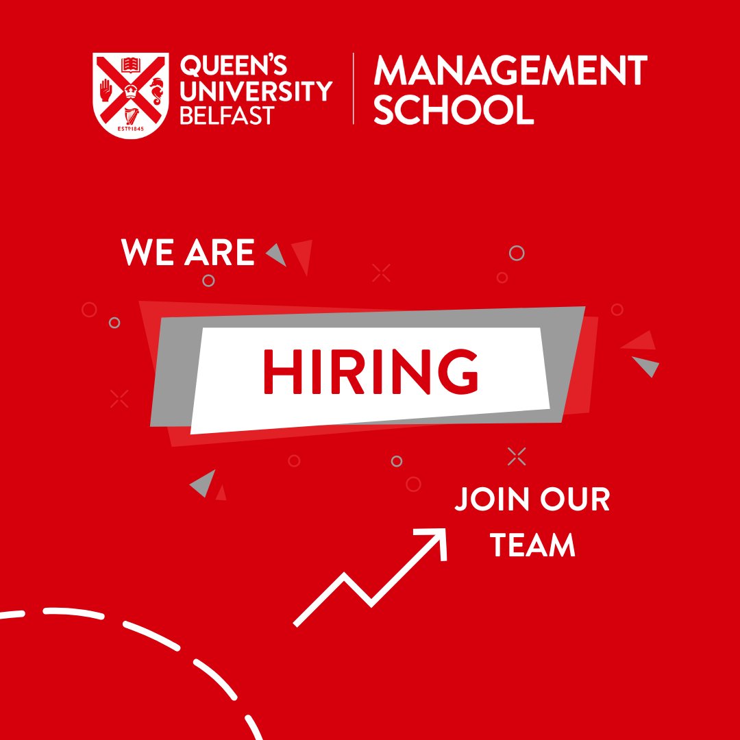 QUBBusiness's tweet photo. Are you looking for your next career move at a top Russell Group university? 

#HRM &amp; Org. Behaviour
🔴 Snr. Lecturer / Reader
🔴 Prof.
#Accounting
🔴 Lecturer / Snr. Lecturer
🔴 Reader / Prof.
#DigitalMarketing
🔴 Prof.

⭐ Apply by 3 Oct: https://t.co/bbE2qVdi4P

#AcademicJobs https://t.co/yOSWviMMPw