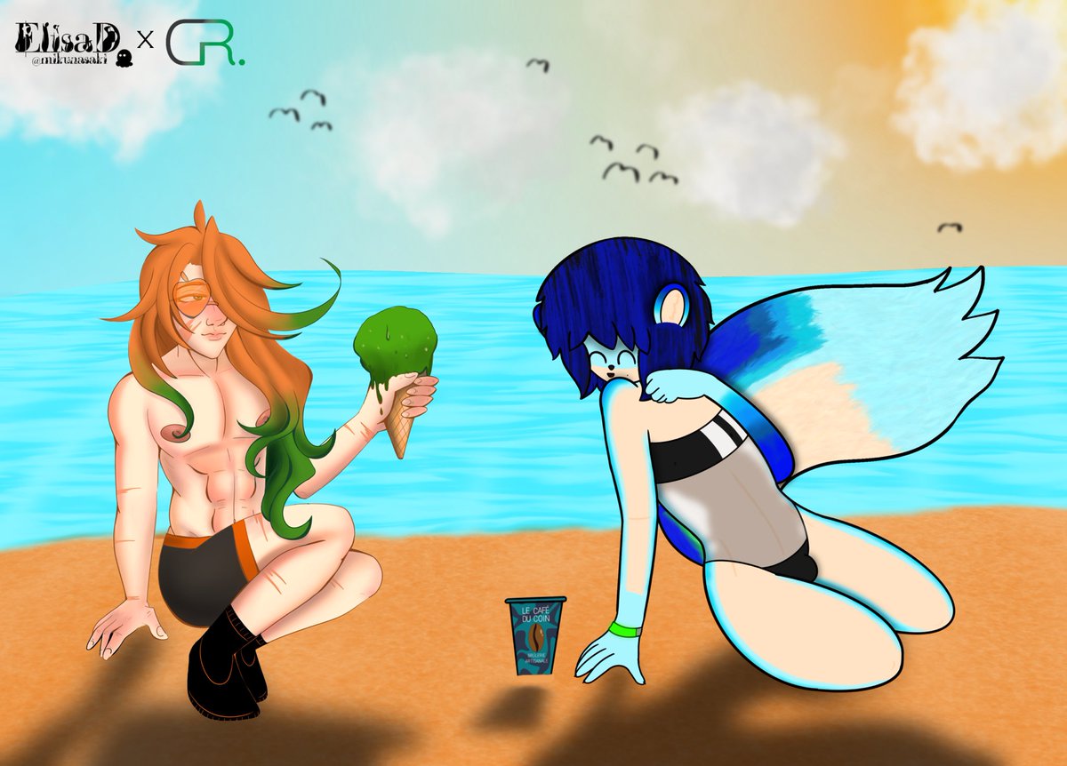 DaveRic07509242's tweet photo. Merci beaucoup à @_Mikunasaki pour avoir accepté un #dessin #collab avec moi! ^w^ Dave discutant avec le dr pêche de chose~
#draw #drawing #drawcollab #furry #furryfr #furryart #furryartwork #art #artwork #furrydessin #furrydraw #furrydrawing https://t.co/C7e3XdxXnT