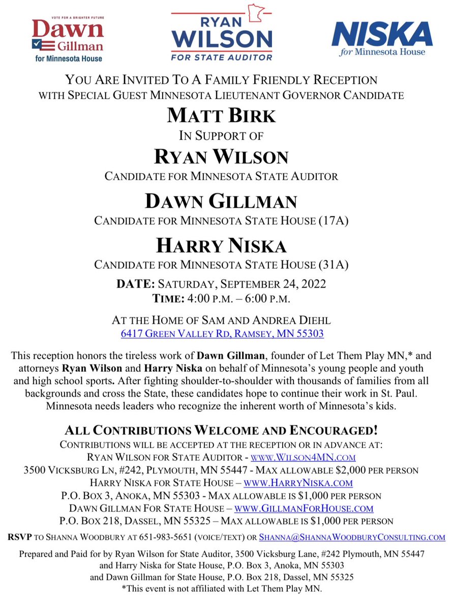 Come out on September 24 and support some great candidates!