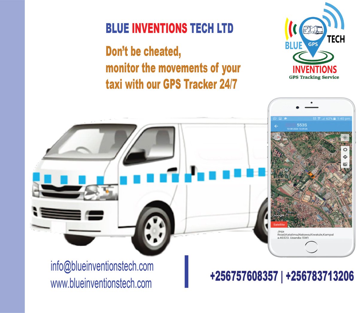 BlueInventions's tweet image. With our GPS Tracking System you can have your Taxi monitored 24/7
Contact us today.
Visit our website blueinventionstech.com for more info.