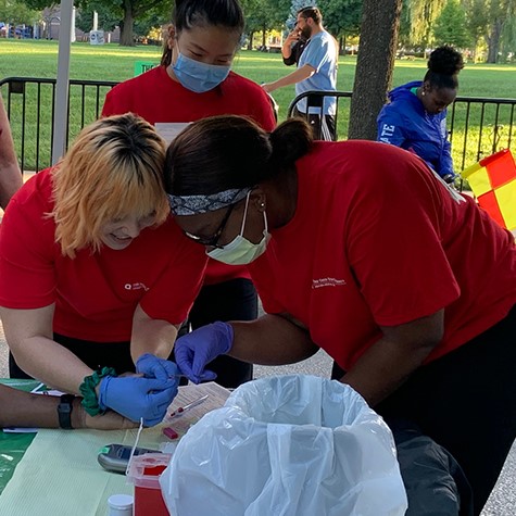 osu_pharmacy's tweet photo. On Aug. 13, a student-led delegation with the precepting oversight of Drs. Jen Rodis and Zach Woods screened 150 people at the African American Male Wellness Walk (AAMWW). https://t.co/z2RTurQNo9