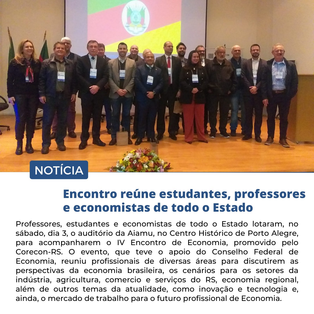 CORECON4REGIAO's tweet photo. O IV Encontro de Economia atraiu estudantes e profissionais de todo o RS para discutir sobre a economia brasileira!

Leia em nosso site: https://t.co/UuGiXhjbYE https://t.co/UOMjgUeZ79