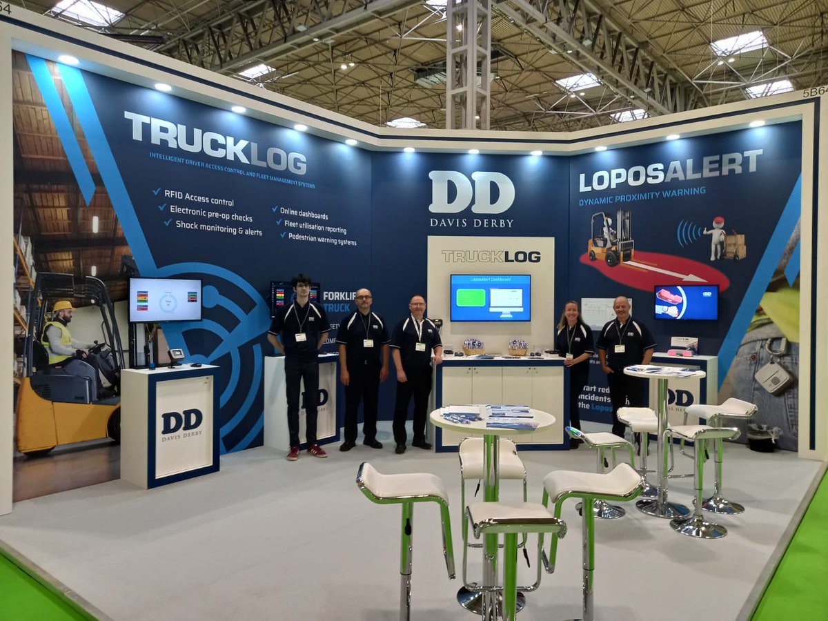 DavisDerbyLtd's tweet photo. The team are all set up and ready to greet you at @IMHX  2022. 

Come along for a demo of TK5 Fleet Management system and the new vision dashboard, or the LoposAlert proximity warning solution on stand 5B64.

#IMHX2022 https://t.co/4U0qXVdkj0