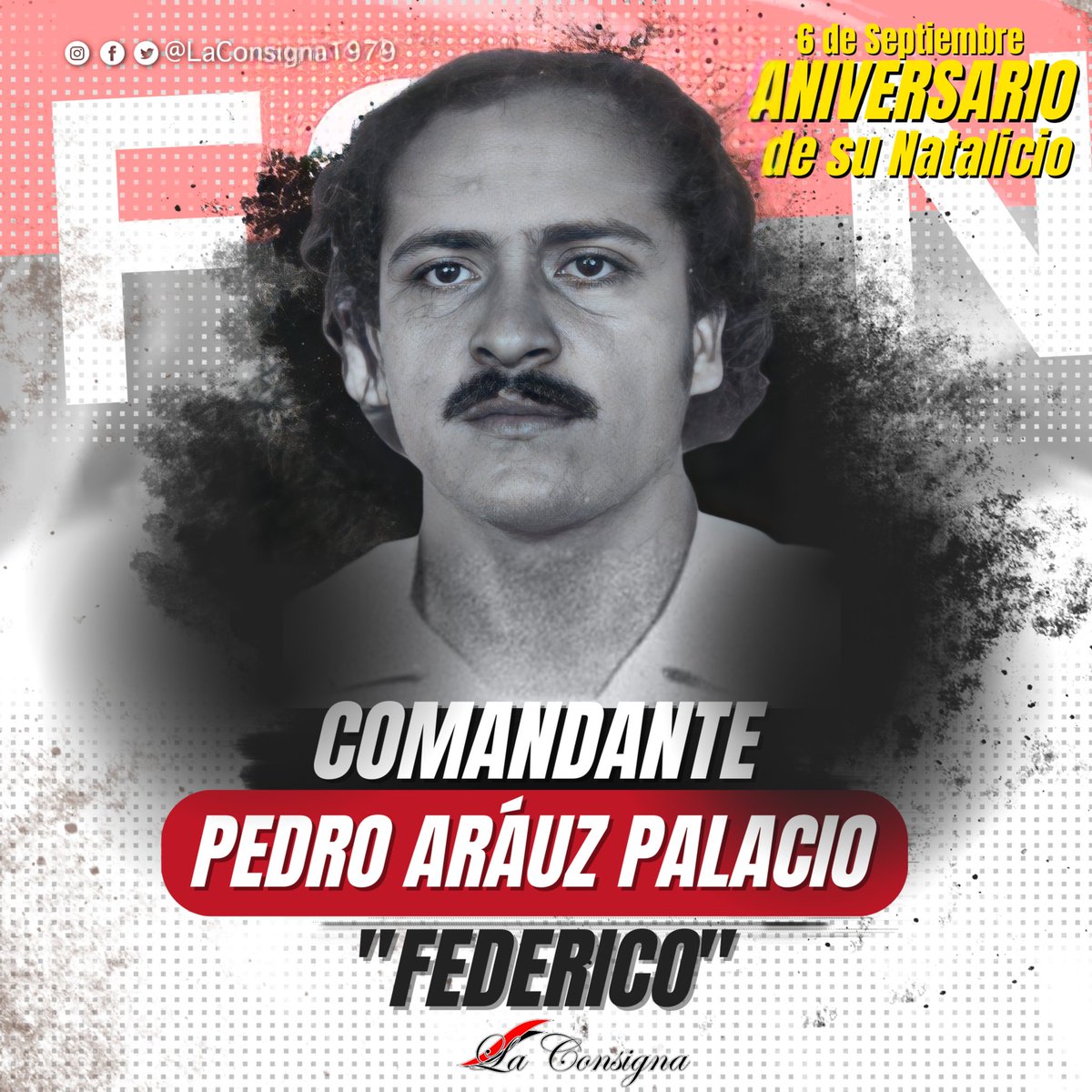 #Nicaragua || ❤️🖤 6 de septiembre de 1949 Nació el Comandante Pedro Aráuz Palacios, “Federico”, miembro de la Dirección Nacional del Frente Sandinista de Liberación Nacional”

#PatriaBenditayLibre