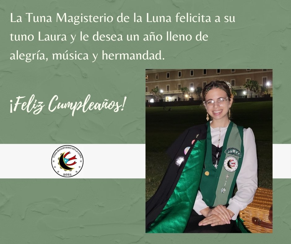TMDLPR's tweet photo. ¡Hoy celebramos el cumpleaños de nuestra hermosa Luna: Laura! 🎂🎉💚 https://t.co/ac7gO6xksq