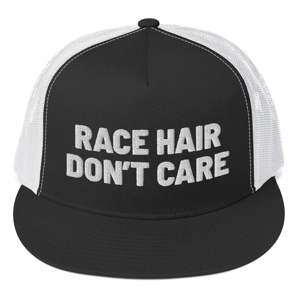 RedMntFunding's tweet image. That “race hair, don’t care” attitude is reflected in the hat’s logo.

bit.ly/3TOmV1e

#racecar #carmerch