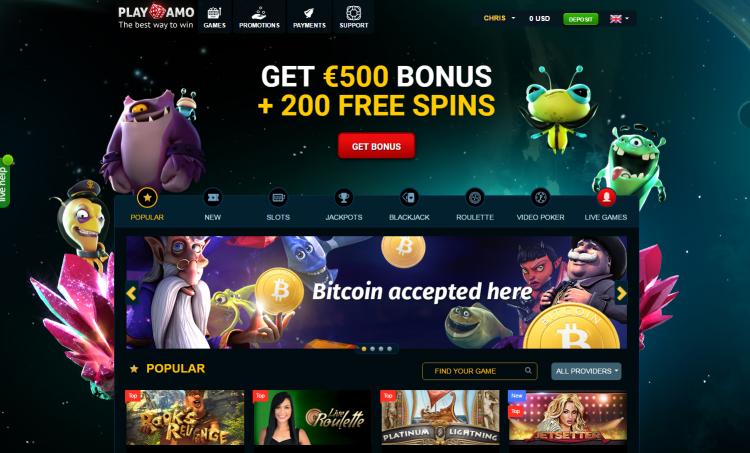 Claim a 7000 free spin bonus from Playamo casino