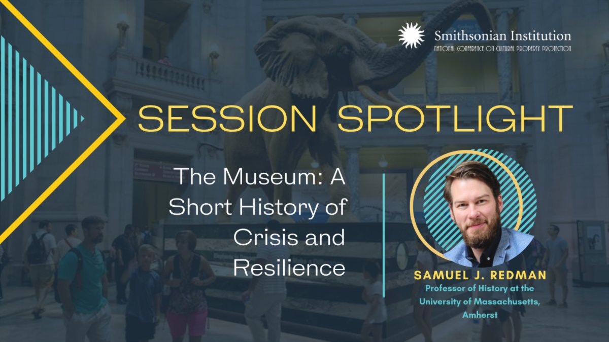 How have museums responded to major crisis events during the last century? Join @samueljredman at NCCPP on Oct. 19th to learn more! natconf.si.edu #NCCPP2022 #CulturalPropertyProtection