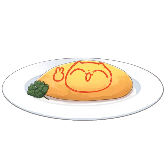 おヒゲとオムライス #おかゆのアクセサリー 