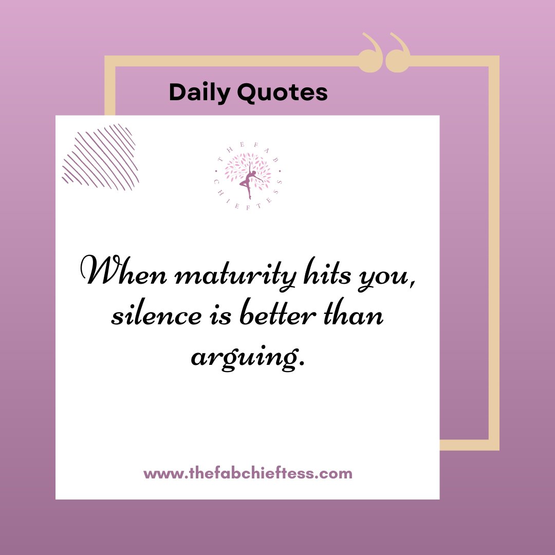 thefabchieftess's tweet photo. Sometimes the grace lies in being silent, don't say something just because the other person is asking for it, or you want to say it and it is on the role of your tongue, and say something, only if you mean it. Book a consultation.#thefabchieftess #motivation #mindsetcoach #smile https://t.co/5HjEYdXT8G