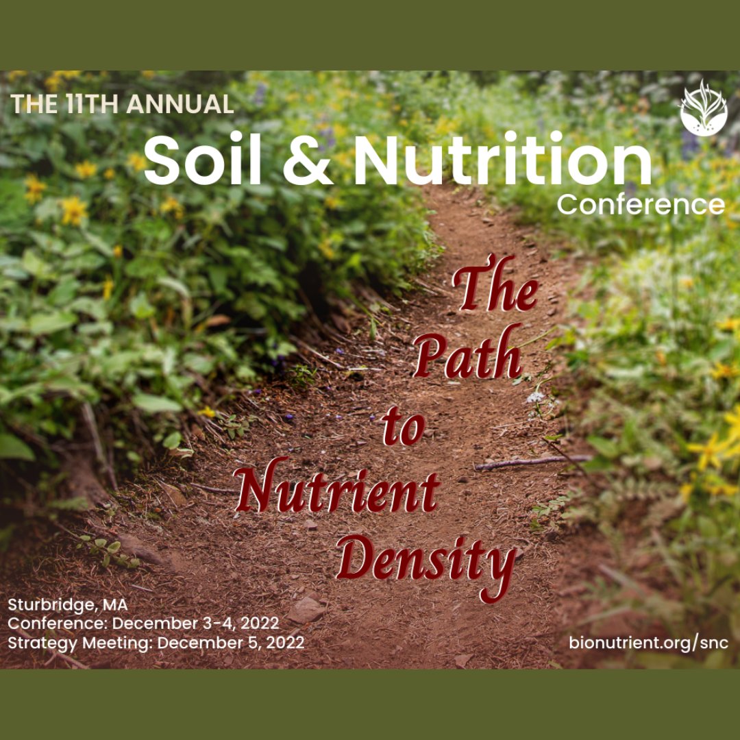 remineralize's tweet image. This year Remineralize the Earth’s Joanna Campe will be speaking at the 11th annual Soil and Nutrition Conference on December 3-5, 2022. For more info visit their website. ow.ly/OxvG50KB4Z6 

#RockDust #SaveSoil #Remineralization