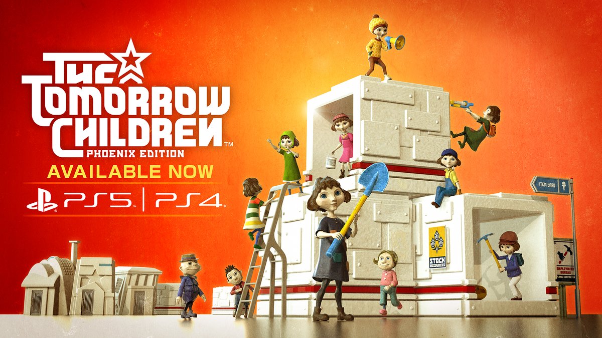 THE TIME IS NOW!

The Tomorrow Children: Phoenix Edition is OUT NOW on PlayStation 4 with enhancements for PlayStation 5!
the-tomorrow-children.com

store.playstation.com/concept/100029…
#TheTomorrowChildren