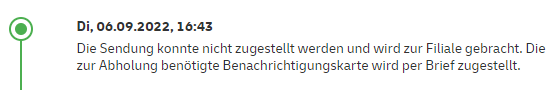 KalimoGames's tweet photo. @DHLPaket Ich habe ja für viele Verständnis, aber diese Benachrichtigung finde ich doch sehr merkwürdig. Ich bin zu Hause, es wurde nicht geklingelt und jetzt wird die Abholkarte per Brief zugestellt? Bitte was?
Wieso wird kein zweiter Versuch morgen unternommen?

Viele Grüße https://t.co/mKwGx0ExHD