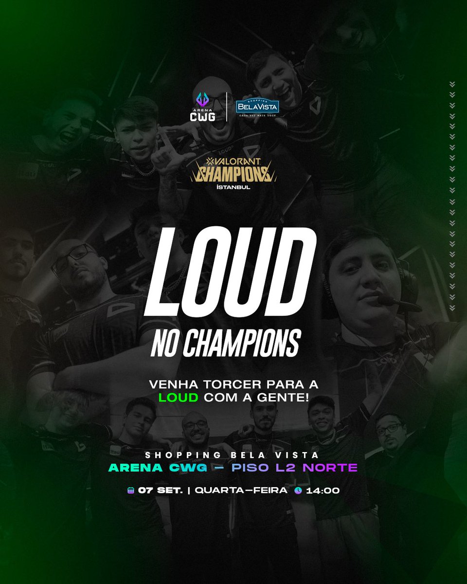 JOGO DECISIVO!!

Amanhã (07/09) tem LOUD x ZETA valendo vaga nos playoffs, a partir das 14h.
Chama a galera e vem assistir aqui da Arena CWG no Bela.

Caso queira pegar aquela gameplay depois da Watchparty, basta levar 1kg de alimento que é convertido em 1h de gameplay 🎮🥳