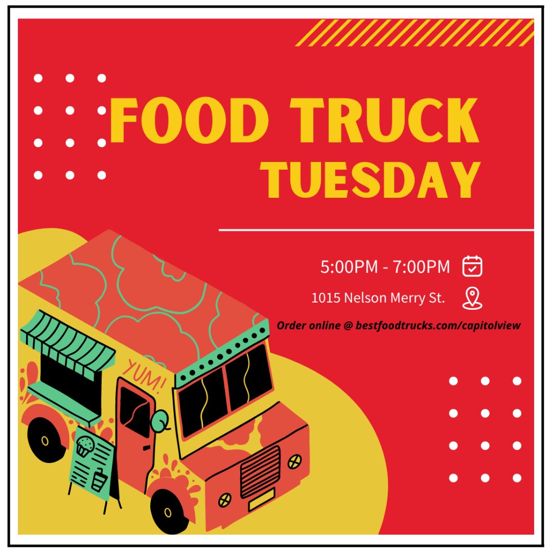 capitolviewtn's tweet photo. It's #foodtrucktuesday with LA MIA FINE
Order online: https://t.co/e7Q3hv1Pus
Tag us in those amazing food pics!
.
.
.
#thisisnwrliving #residencesatcapitolview https://t.co/lIi3ZJB27d